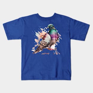 Watercolor Pigeon 5.0 Kids T-Shirt